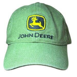 John Deere Green Embroidered Cotton Baseball Cap Adjustable Fit OS‎